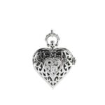 Heart Pocket Watch - Silver