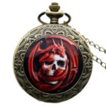 Steampunk Skull Dragon Quartz Pocket Watch