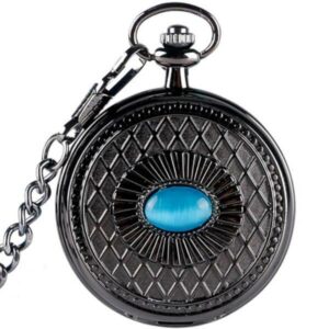 Black and Blue Pocket Watch