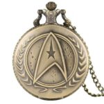 Retro Star Trek Vintage Bronze Quartz Pocket Watch bronze