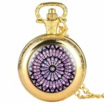 Stained Glass Pocket Watch - Gold