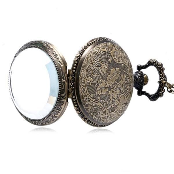 Retro Dark Pocket Watch front and back