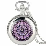 Stained Glass Pocket Watch - Silver