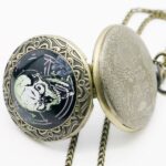 Mocking Skull Pocket Watch with chain
