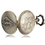 Skyrim Pocket Watch bronze front and back