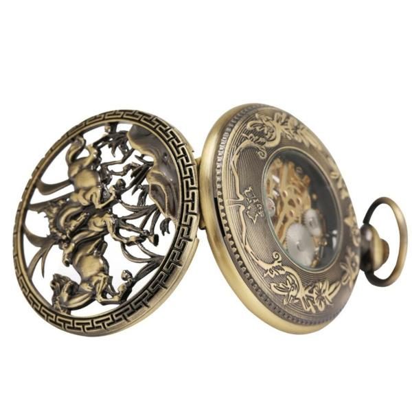 Horses Pocket Watch front and back