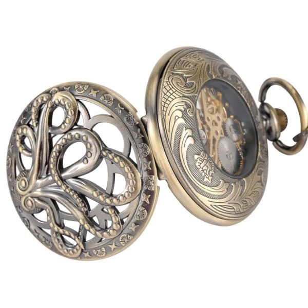 Octopus Pocket Watch front and back