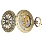 Mechanical Pocket Watch Wheel front and back