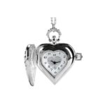 Heart Pocket Watch - Silver inside