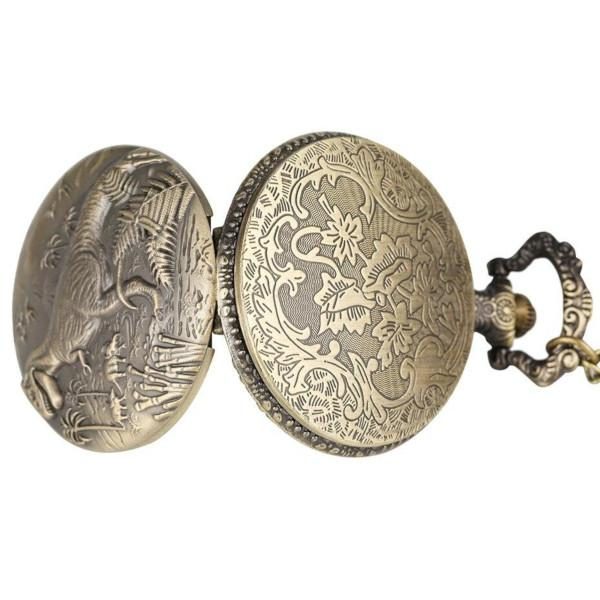 T Rex Pocket Watch front and back