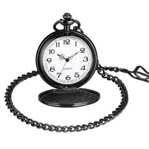 Engraved Pocket Watch for Husband with chain