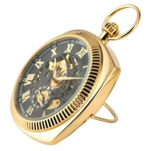 Men's Luxury Pocket Watch - Gold side view