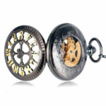 Pocket Watch Arabic Numerals front and back