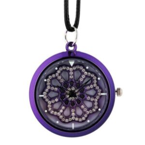 Pocket Watch Pendant purple