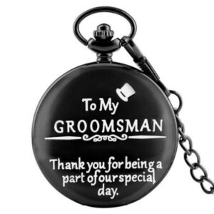 Engraved Pocket Watch for Groomsmen