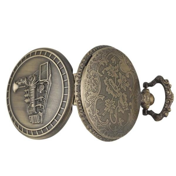 Locomotive Pocket Watch front and back