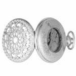 Spider Web Pocket Watch - Silver front and back