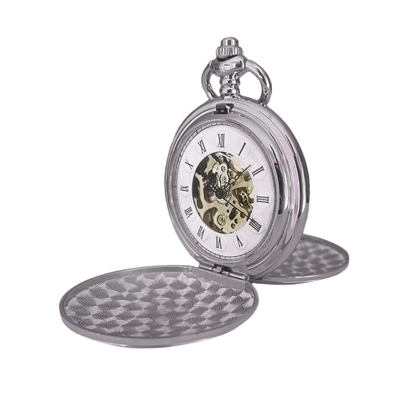 Full hunter pocket online watch silver