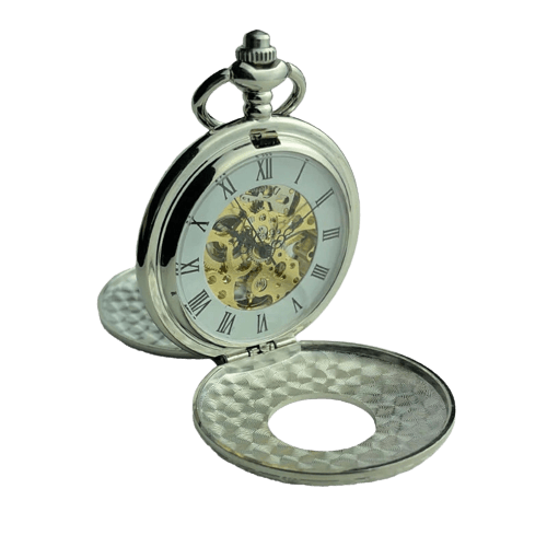 Double Hunter pocket watch bold time