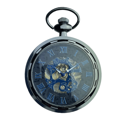 open face pocket watch bold time