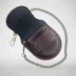 back leather pocket watch pouch bold time